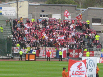 Fans von Lille OSC in Boulogne