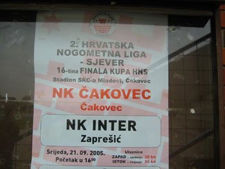 NK Cakovec - Inter Zapresic