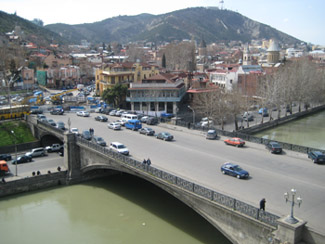 Blick auf die Altstadt von Tiflis