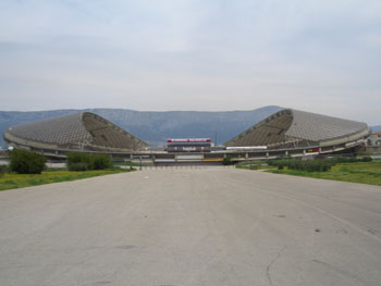 Das Poljud-Stadion mit seinen Muschelhlften