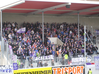 Fans von Erzgebirge Aue in Heidenheim