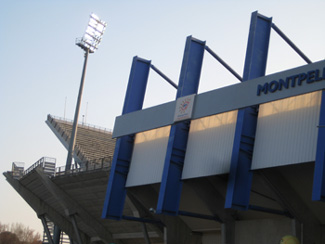 Das Stadion in Montpellier von Außen