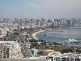 Blick auf Baku