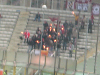 Protestierende Ultras vom FC Parma