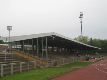 Tribüne im Stadion Rußheide in Bielefeld