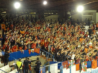 Fans von Osasuna in Saragossa