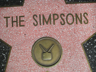 Stern fr die Simspons auf dem Walk of Fame