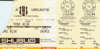 Ticket fr Besiktas - Samsunspor