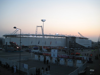 Abendstimmung über dem Stadium Municipal des FC Toulouse