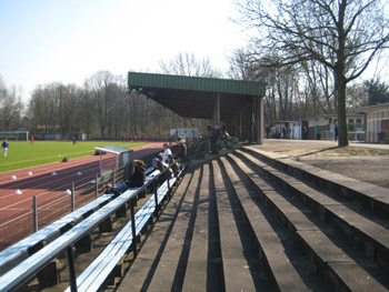 Tribne im Sportpark Wanne-Eickel