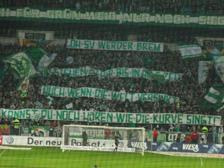 Oh SV Werder Brem - Wir stehen zu dir bis in alle Zeit - Auch wenn die Welt versinkt - Kannst du noch hren wie die Kurve singt