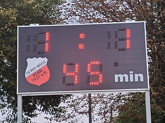 Anzeigetafel Rot-Weiss Venn